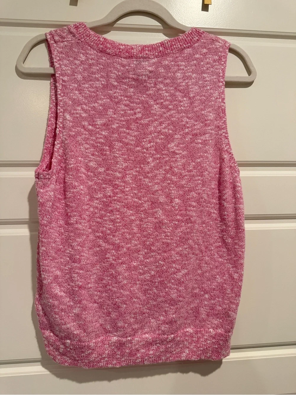 J. Crew Pink Melange Sleeveless Knit Tank